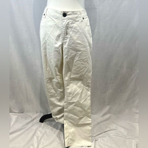 Coldwater Creek white bootcut mid rise signature jeans size 12 - Picture 2 of 8